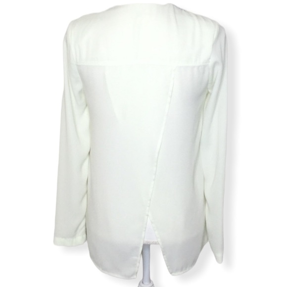 Love Richie sheer cream blazer with blue trim Size small - Picture 4 of 9